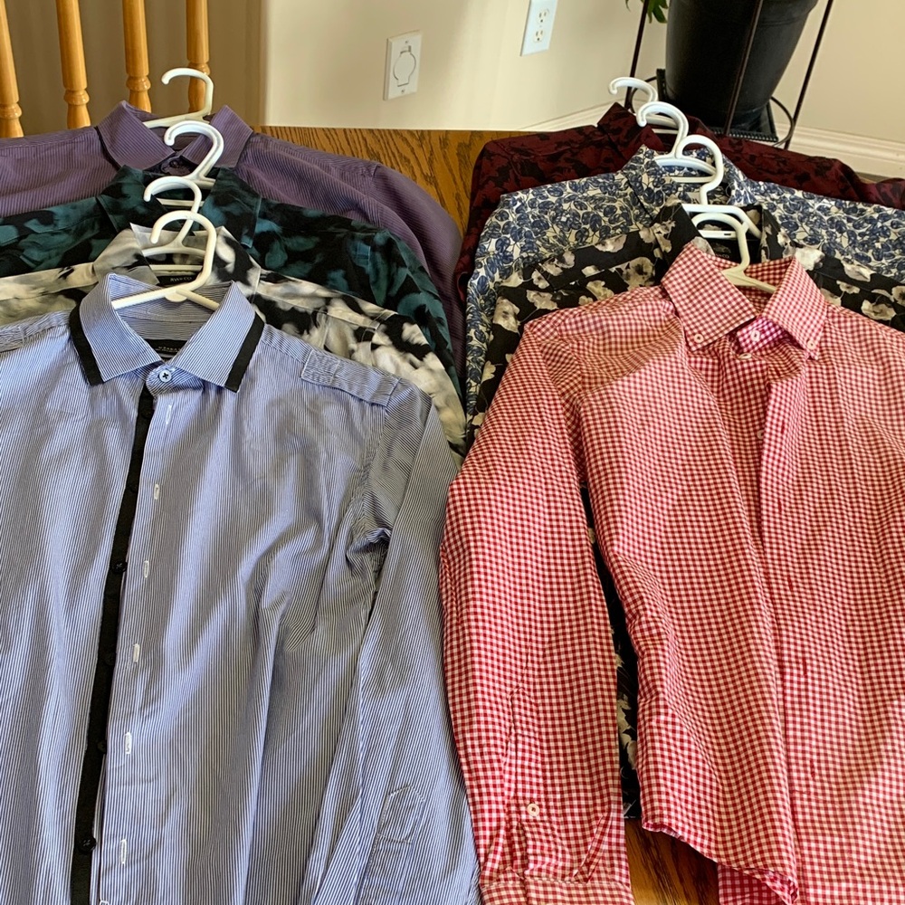 🎉SALE🎉 8x MENS Dress Shirt bundle, Variety of Labels / Styles / S&M